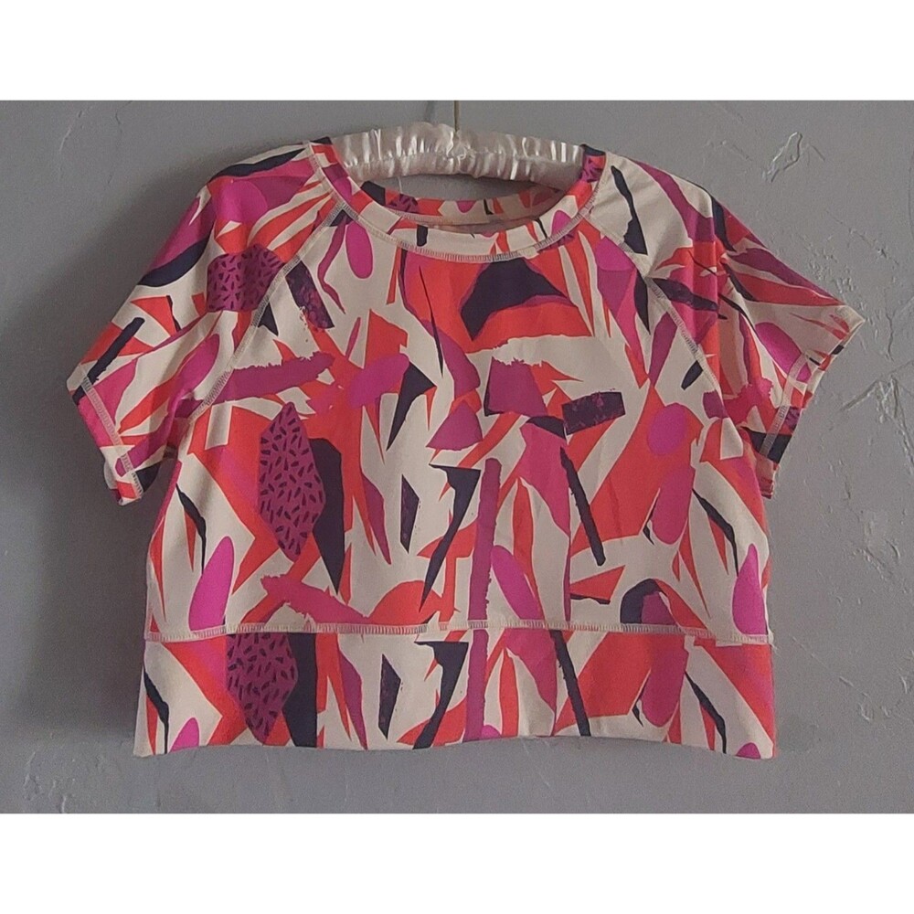 J.Dow Fitness  Crops Tops ,Polyester Spandex,Stampado Colorido,Women's Junior XL